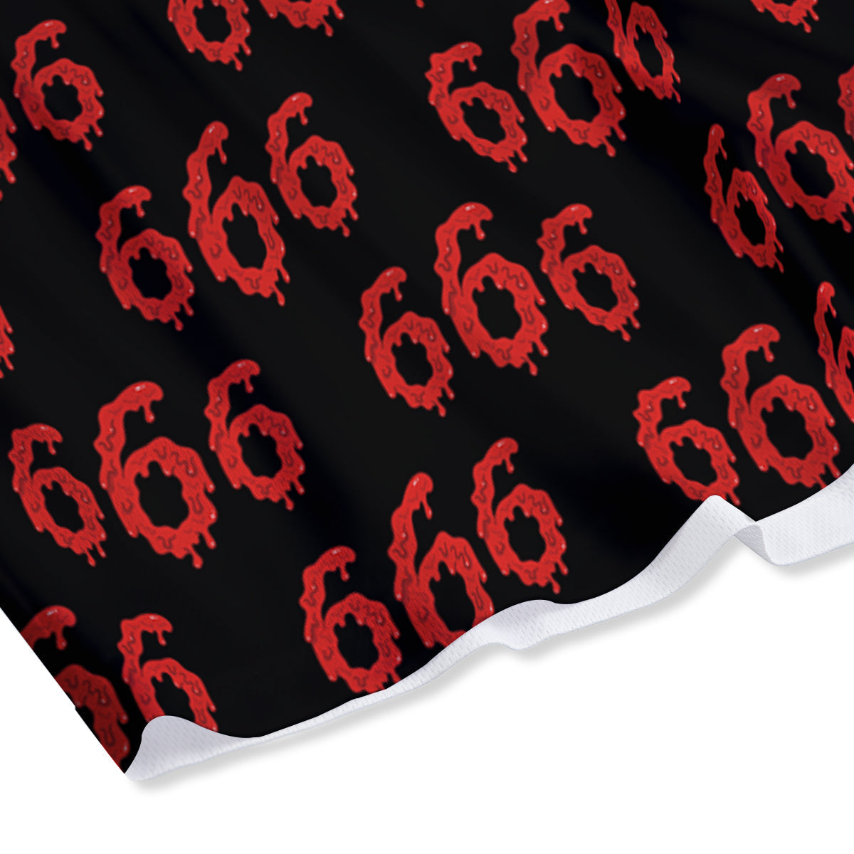 Satan 666 Print Pattern Mesh Shorts-grizzshop