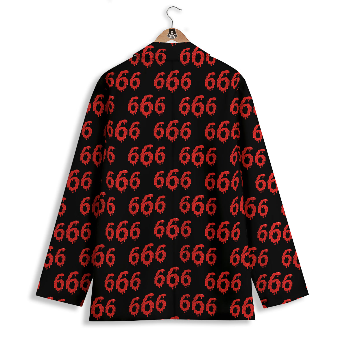 Satan 666 Print Pattern Women's Blazer-grizzshop