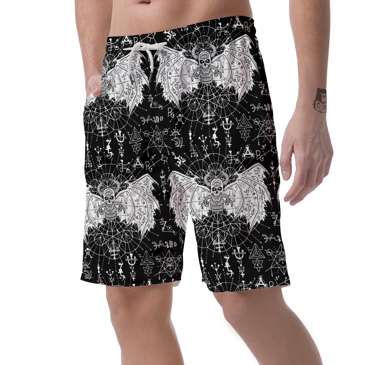 Satanic Demon Gothic Witch Men's Shorts-grizzshop