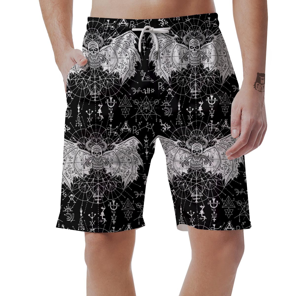 Satanic Demon Gothic Witch Men's Shorts-grizzshop