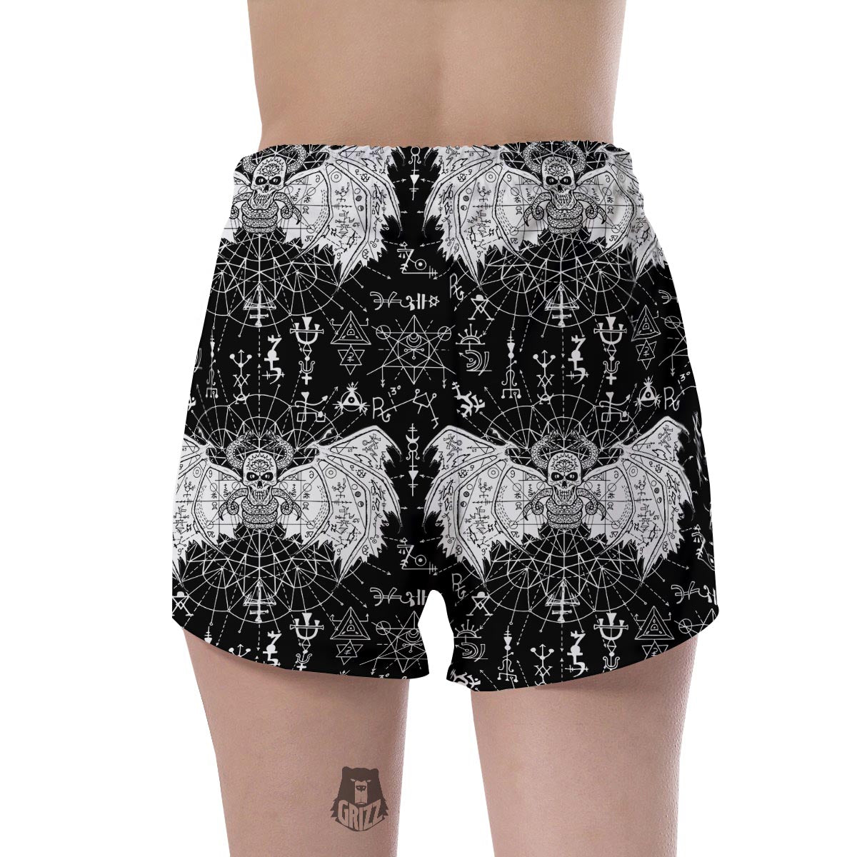 Satanic Demon Gothic Witch Women's Shorts-grizzshop