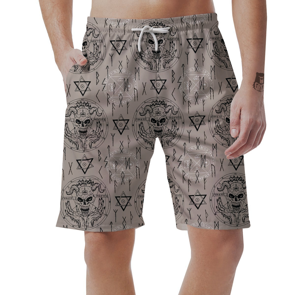Satanic Devil Gothic Witch Men's Shorts-grizzshop