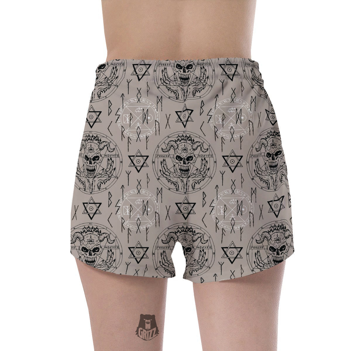 Satanic Devil Gothic Witch Women's Shorts-grizzshop