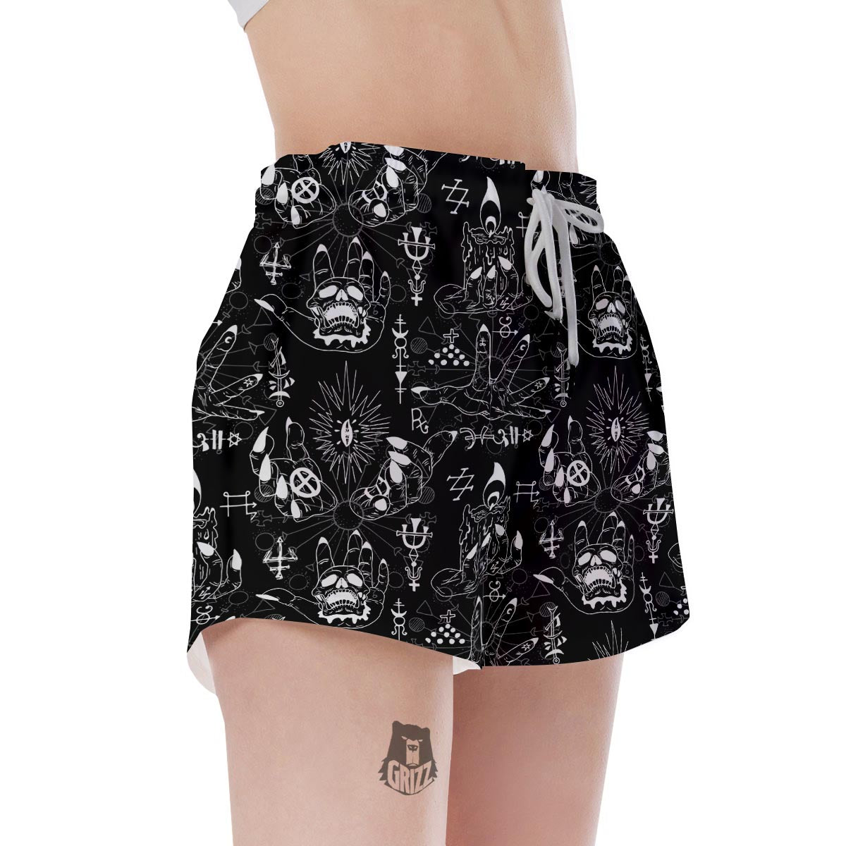 Satanic Gothic Witch Women's Shorts-grizzshop