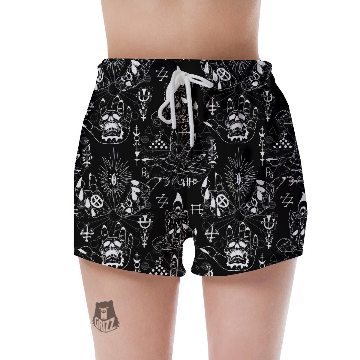 Satanic Gothic Witch Women's Shorts-grizzshop