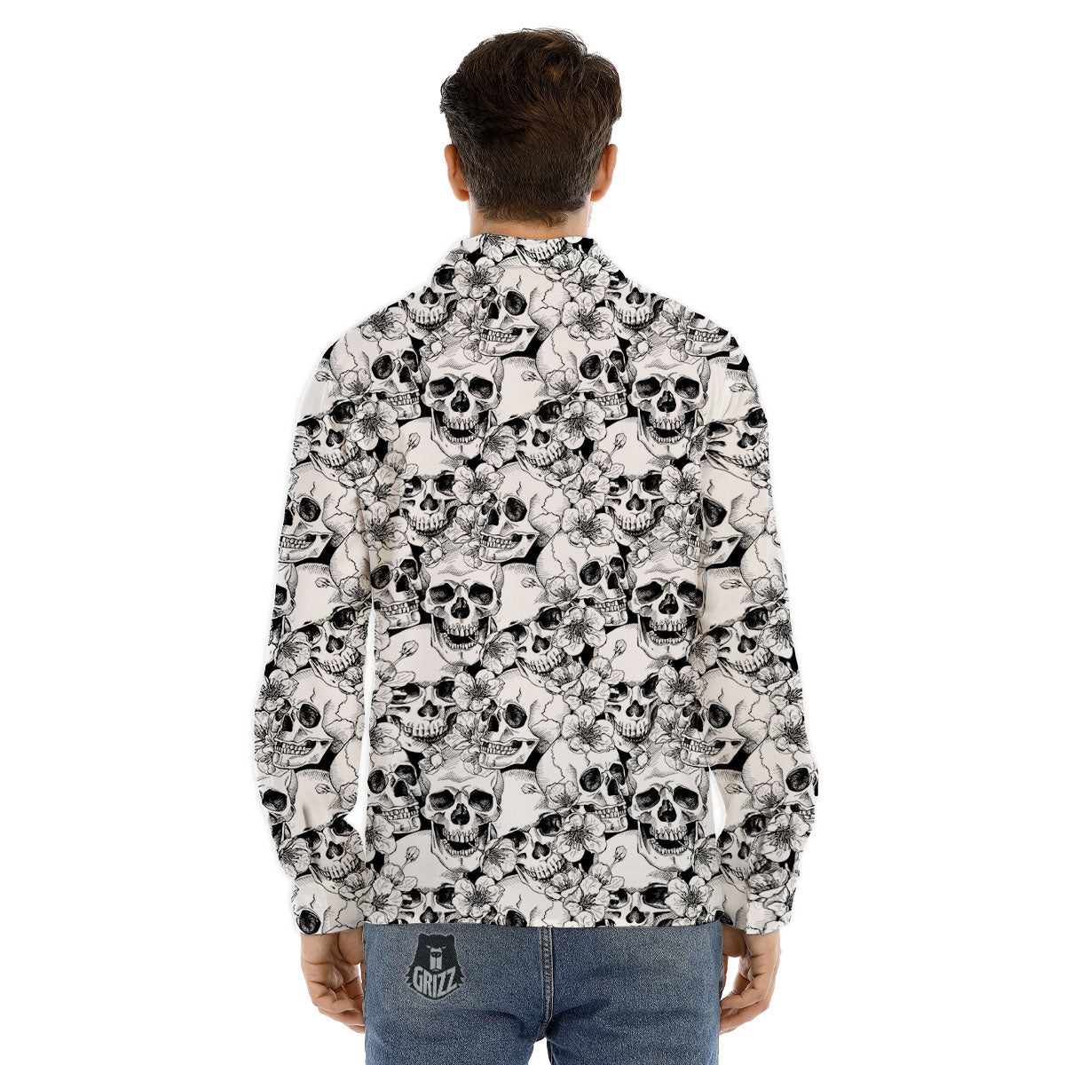 Satanic Pentagram Red And Black Print Men's Dress Shirts-grizzshop