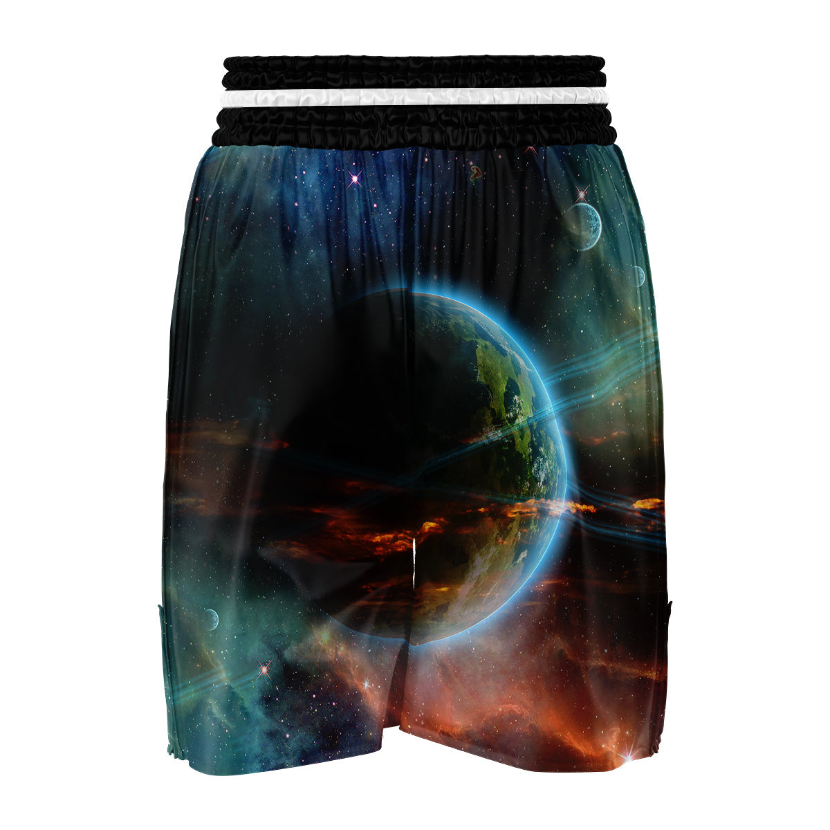 Satun Galaxy Space Print Boxing Shorts-grizzshop