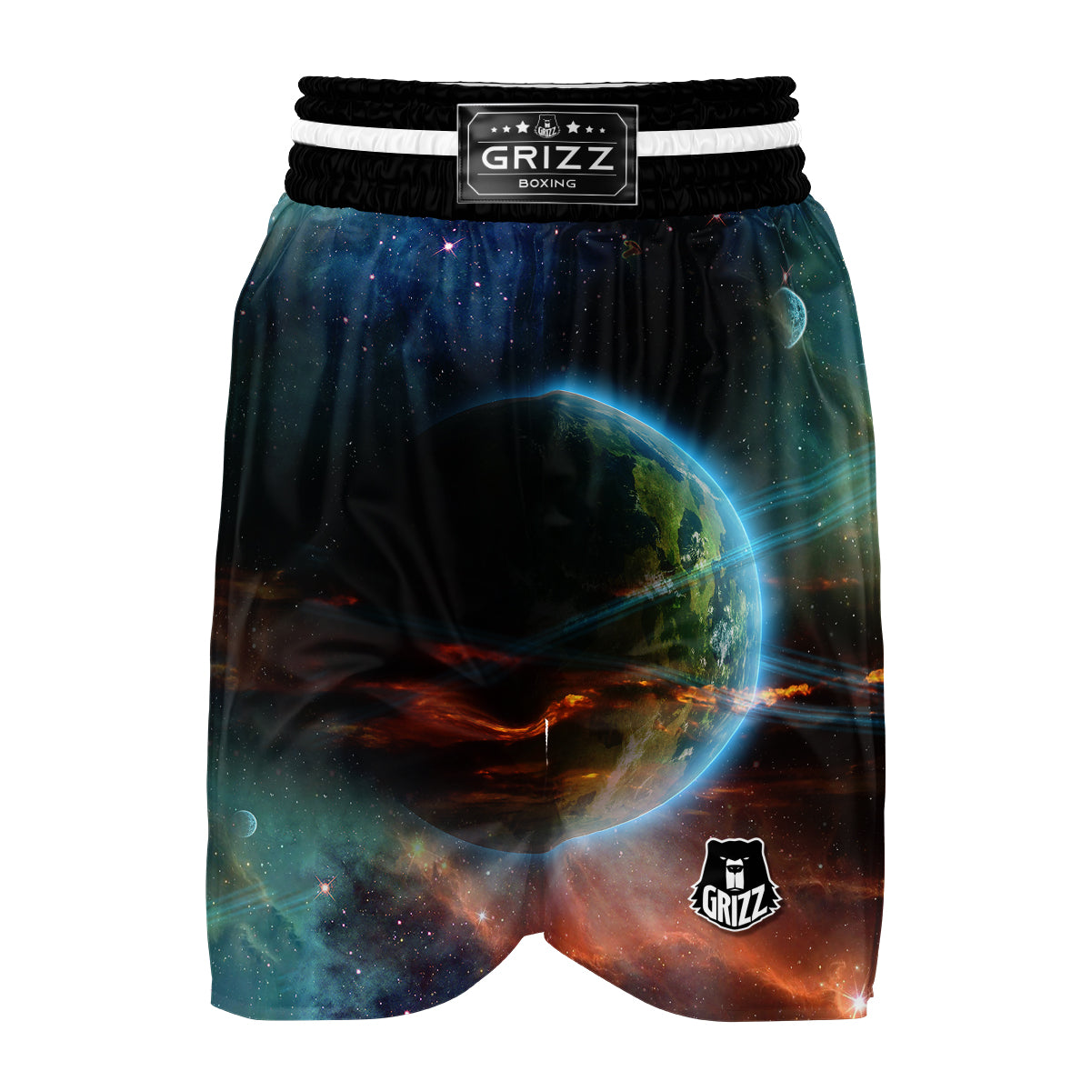 Satun Galaxy Space Print Boxing Shorts-grizzshop