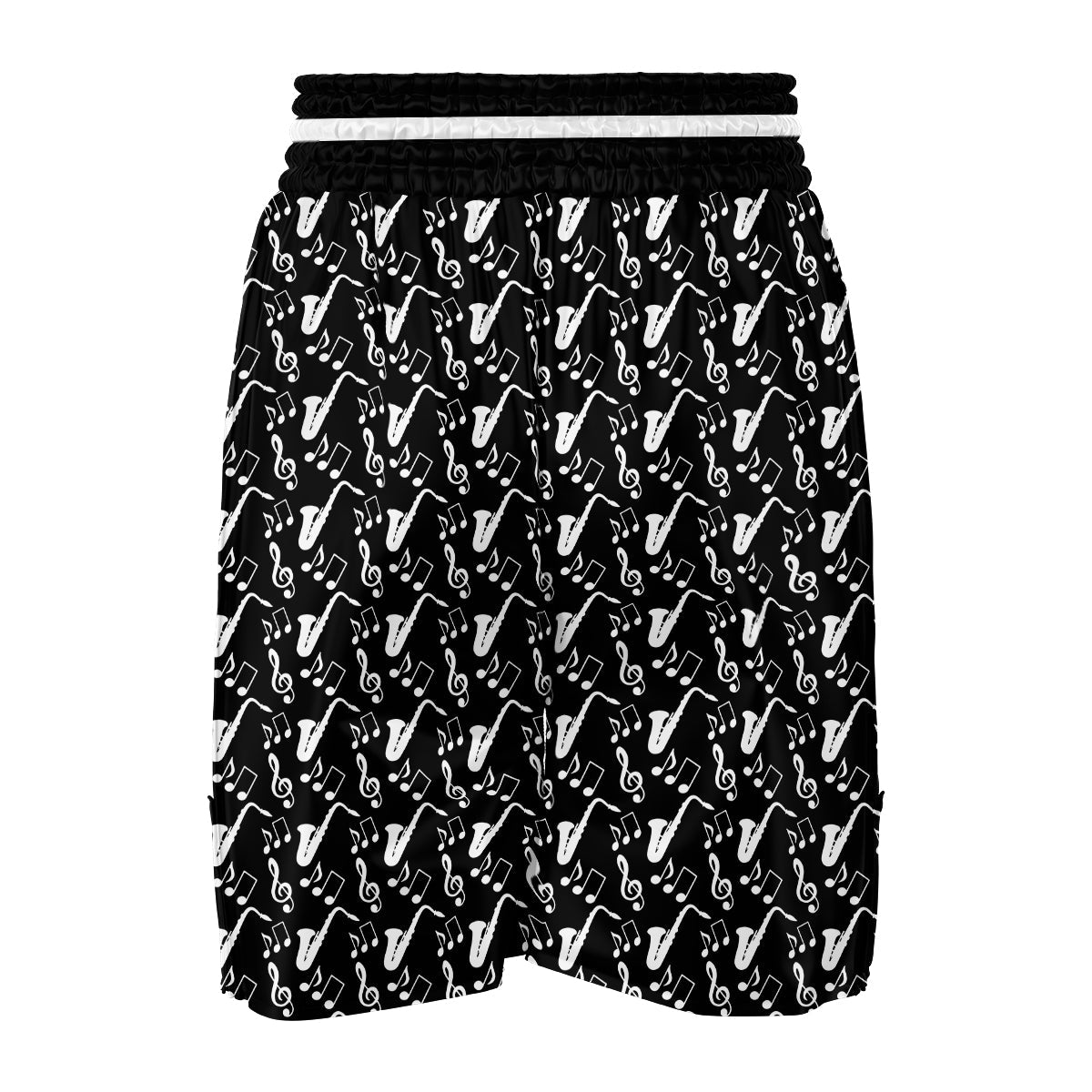 Saxophone Print Pattern Boxing Shorts-grizzshop