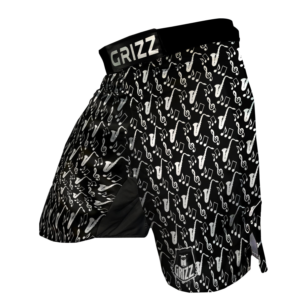 Saxophone Print Pattern MMA Shorts-grizzshop