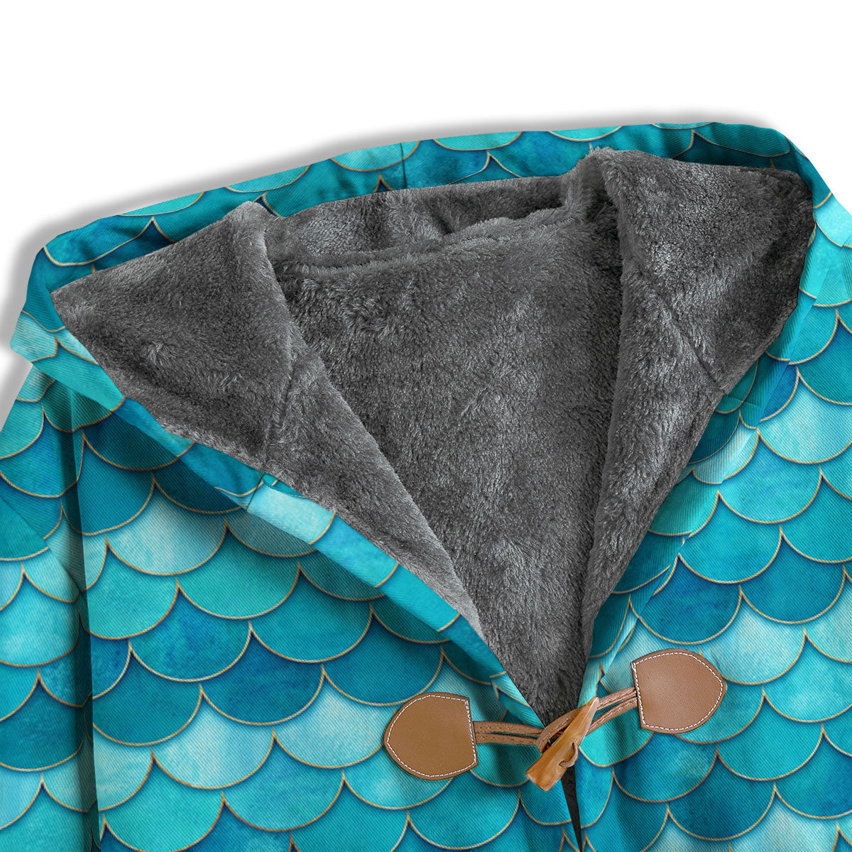 Scales Mermaid Blue Print Pattern Men's Windbreaker Jacket-grizzshop