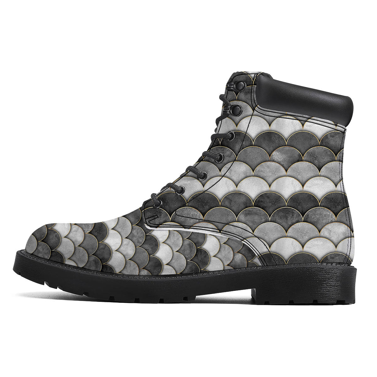 Scales Mermaid Print Pattern Boots-grizzshop
