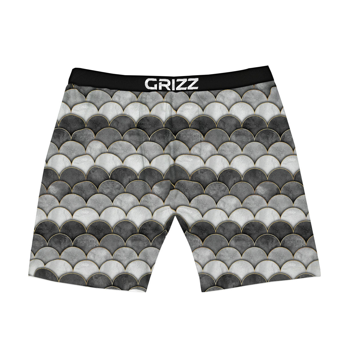 Scales Mermaid Print Pattern Boxer Briefs-grizzshop