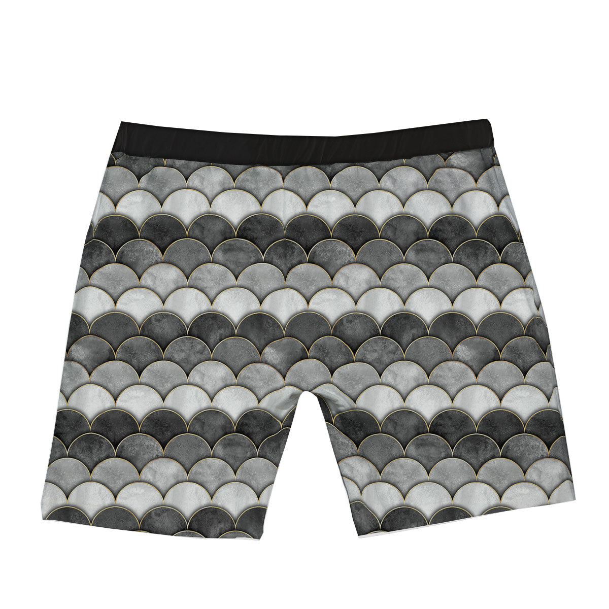 Scales Mermaid Print Pattern Boxer Briefs-grizzshop