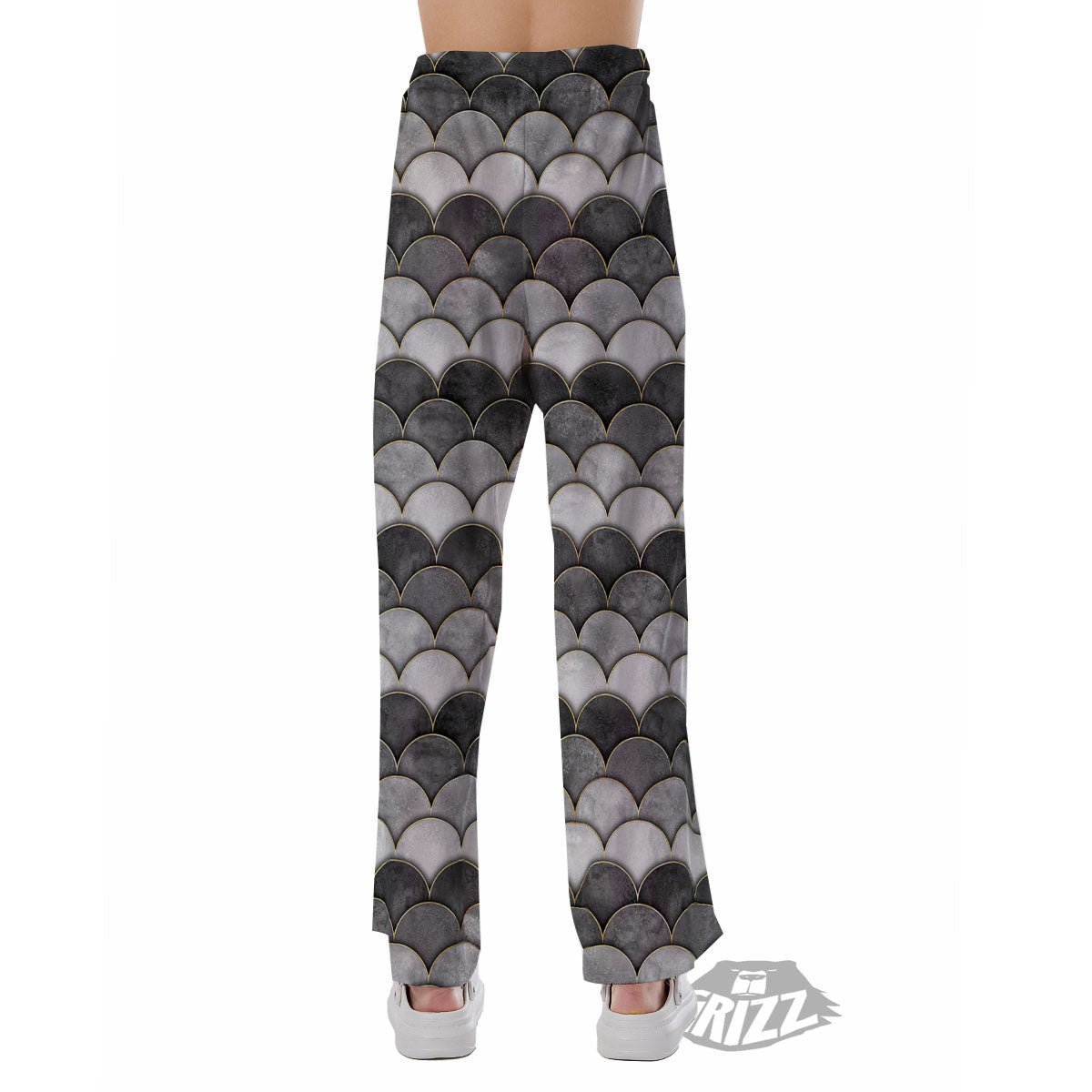 Scales Mermaid Print Pattern Pajama Pants-grizzshop