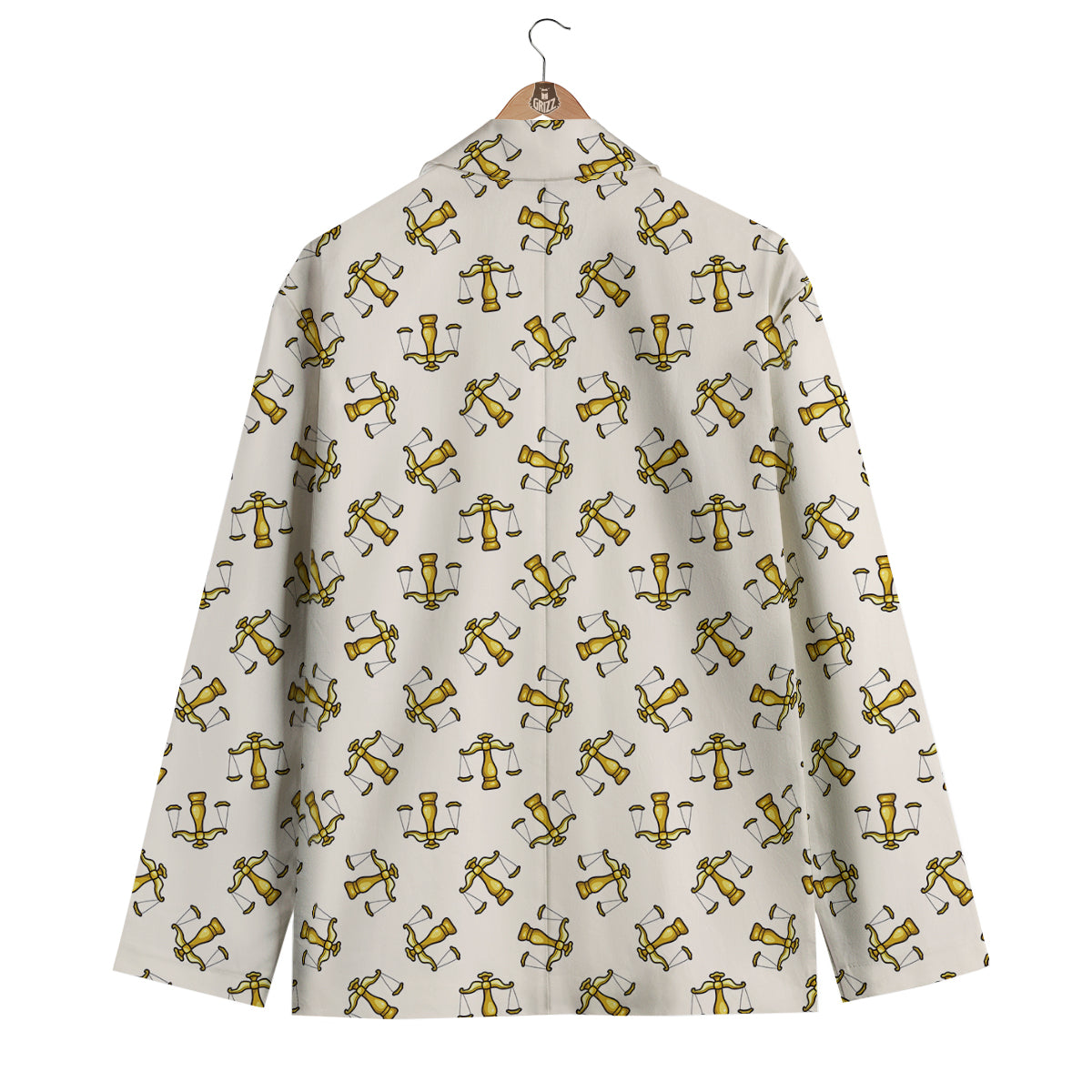 Scales Of Justice Lawyer Print Pattern Men's Blazer-grizzshop