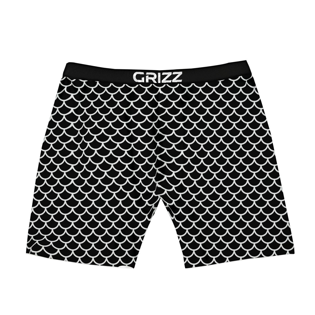 Scales Black Mermaid Print Pattern Boxer Briefs