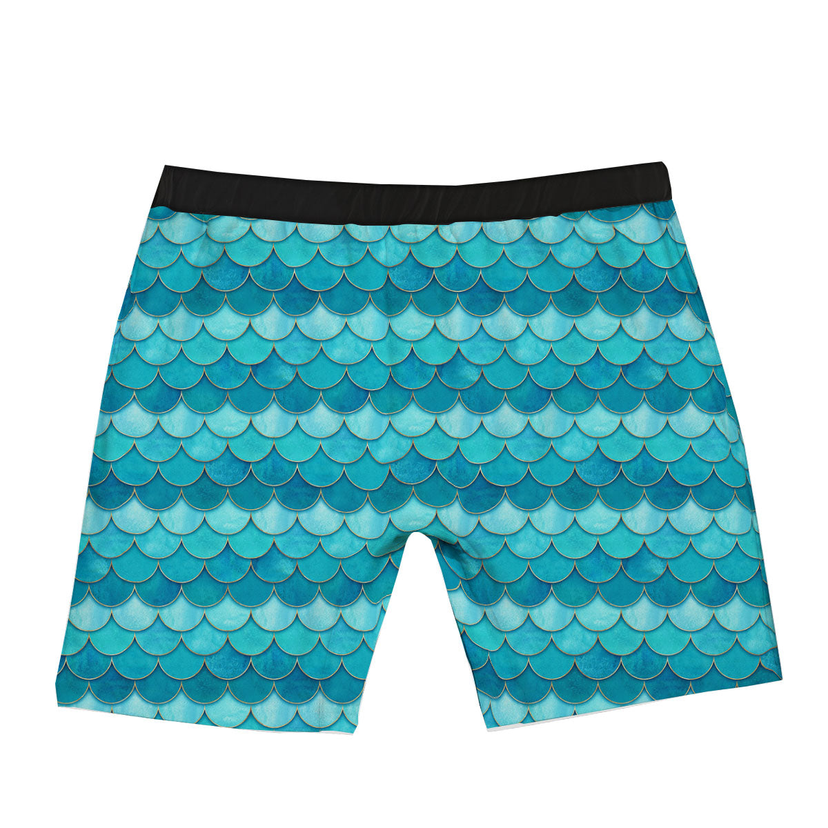 Scales Mermaid Blue Print Pattern Boxer Briefs