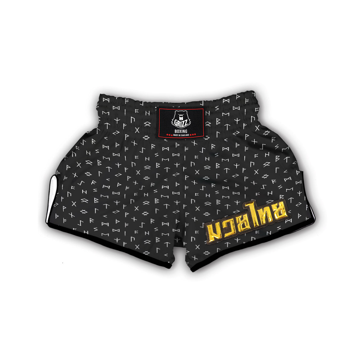 Scandinavian Viking Futhark Norse Runes Pattern Print Muay Thai Boxing Shorts-grizzshop