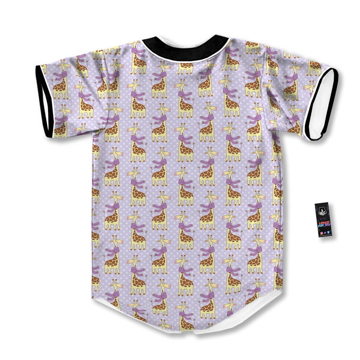 Scarf With Giraffe Print Pattern Baseball Jersey-grizzshop