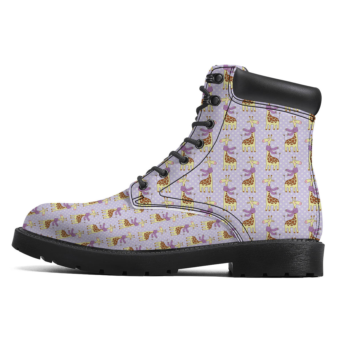 Scarf With Giraffe Print Pattern Boots-grizzshop
