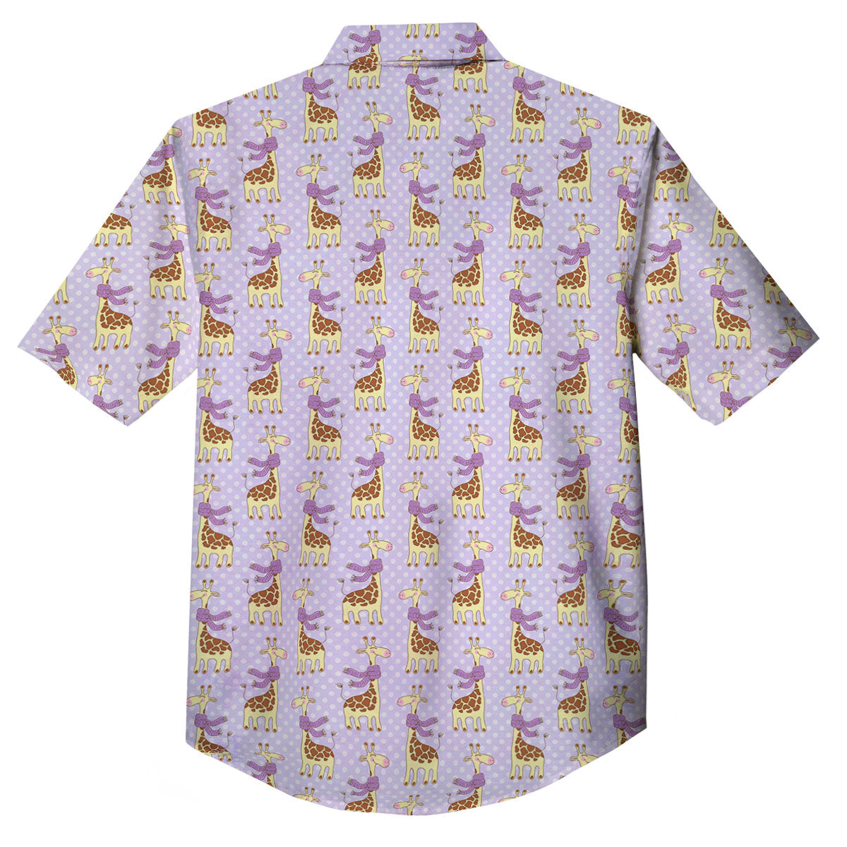 Scarf With Giraffe Print Pattern Button Up Shirt-grizzshop