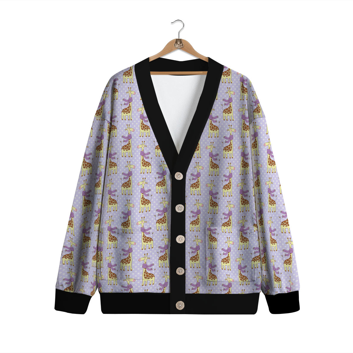 Scarf With Giraffe Print Pattern Cardigan-grizzshop
