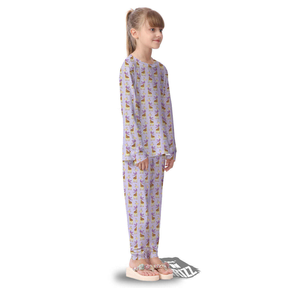 Scarf With Giraffe Print Pattern Kid's Pajamas-grizzshop