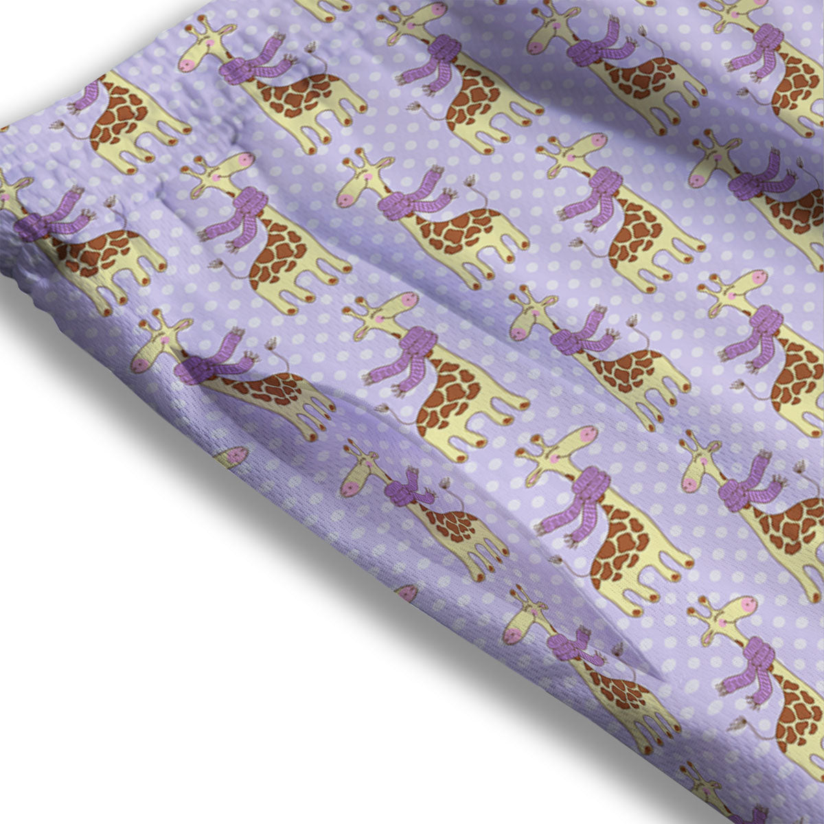 Scarf With Giraffe Print Pattern Mesh Shorts