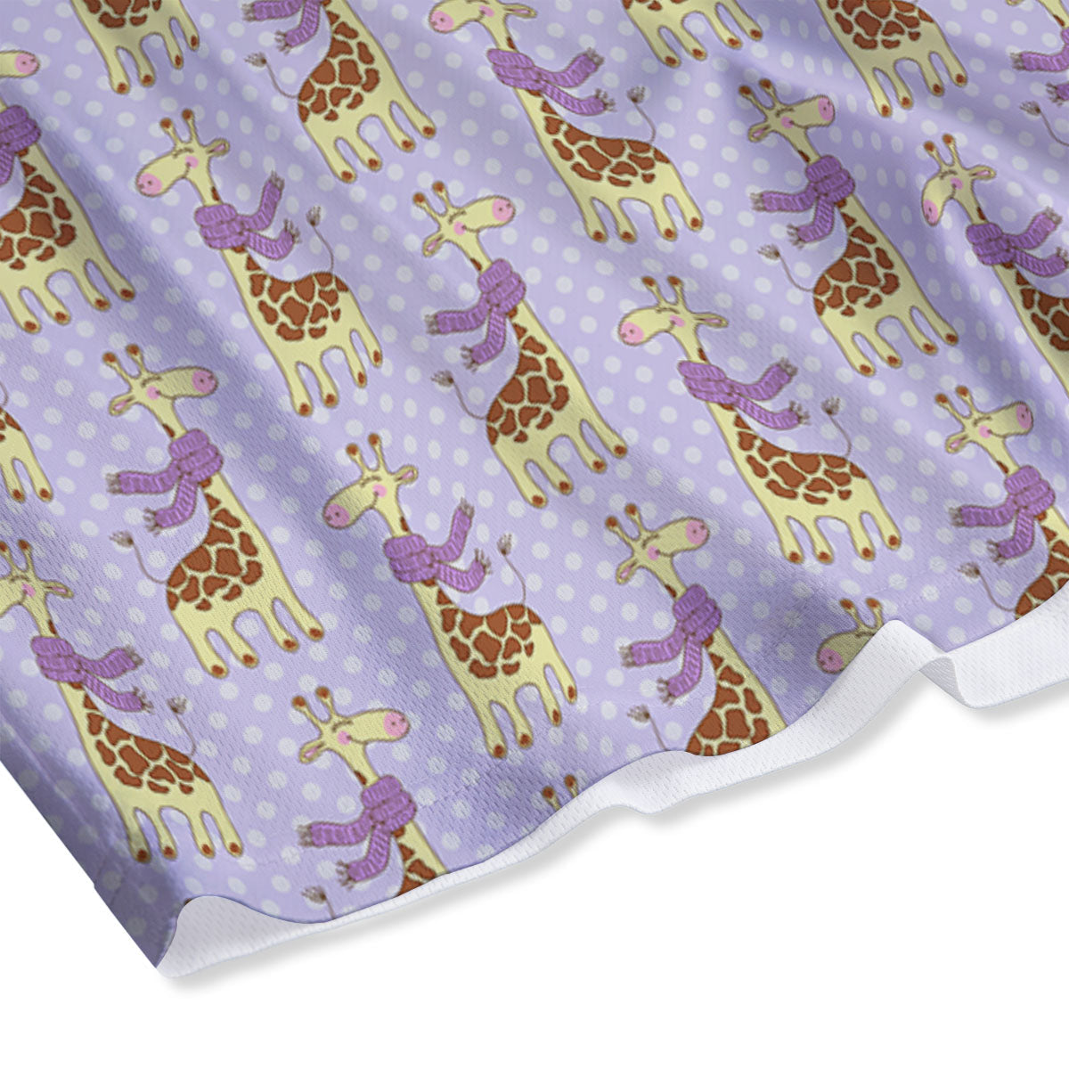 Scarf With Giraffe Print Pattern Mesh Shorts
