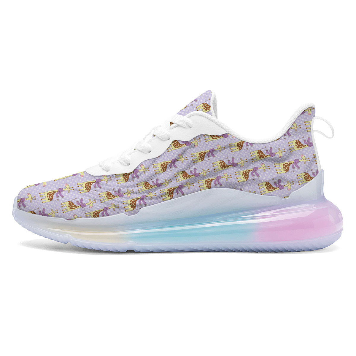Scarf With Giraffe Print Pattern Running Sneakers-grizzshop