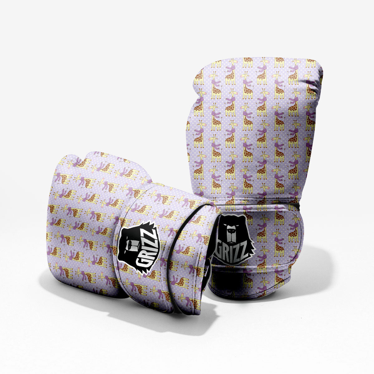 Scarf With Giraffe Print Pattern Pro Boxing Glove