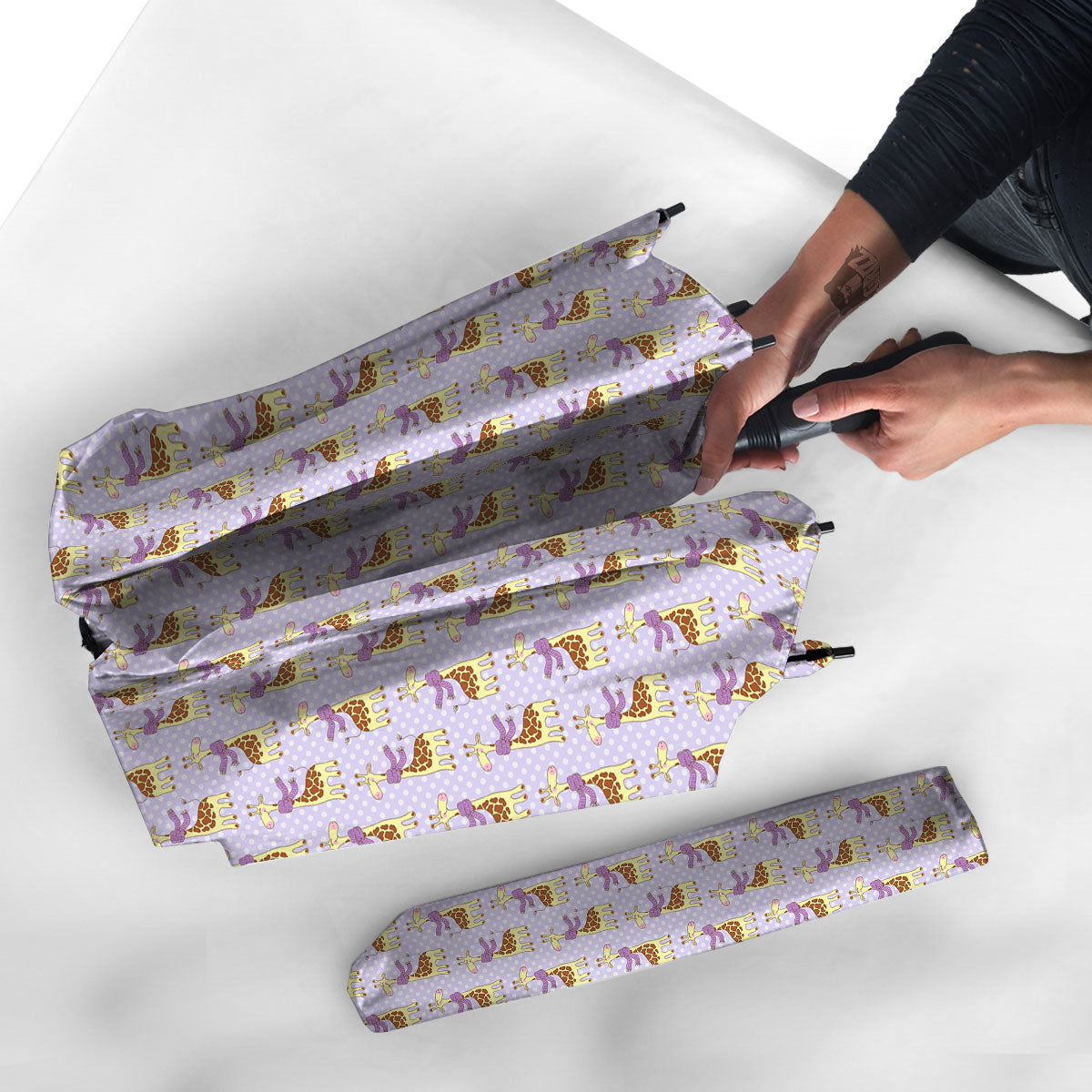 Scarf With Giraffe Print Pattern Umbrella-grizzshop