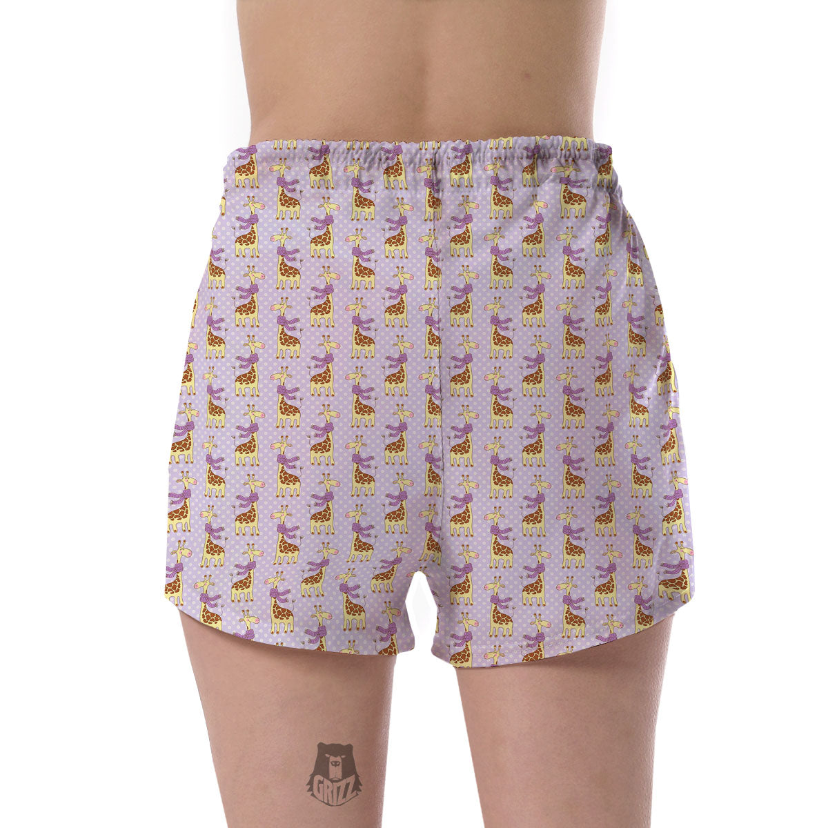 Scarf With Giraffe Print Pattern Women's Shorts-grizzshop