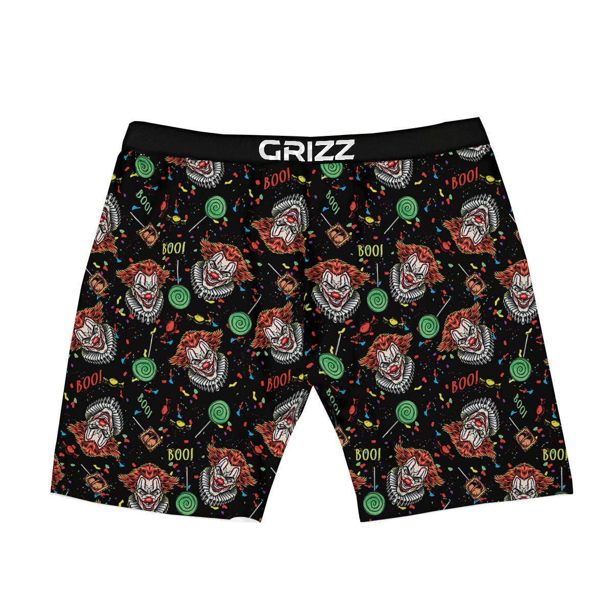 Scary Clown Halloween Print Pattern Boxer Briefs-grizzshop