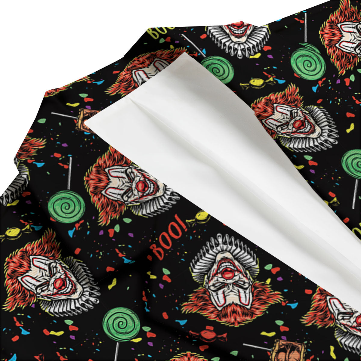 Scary Clown Halloween Print Pattern Men's Blazer-grizzshop