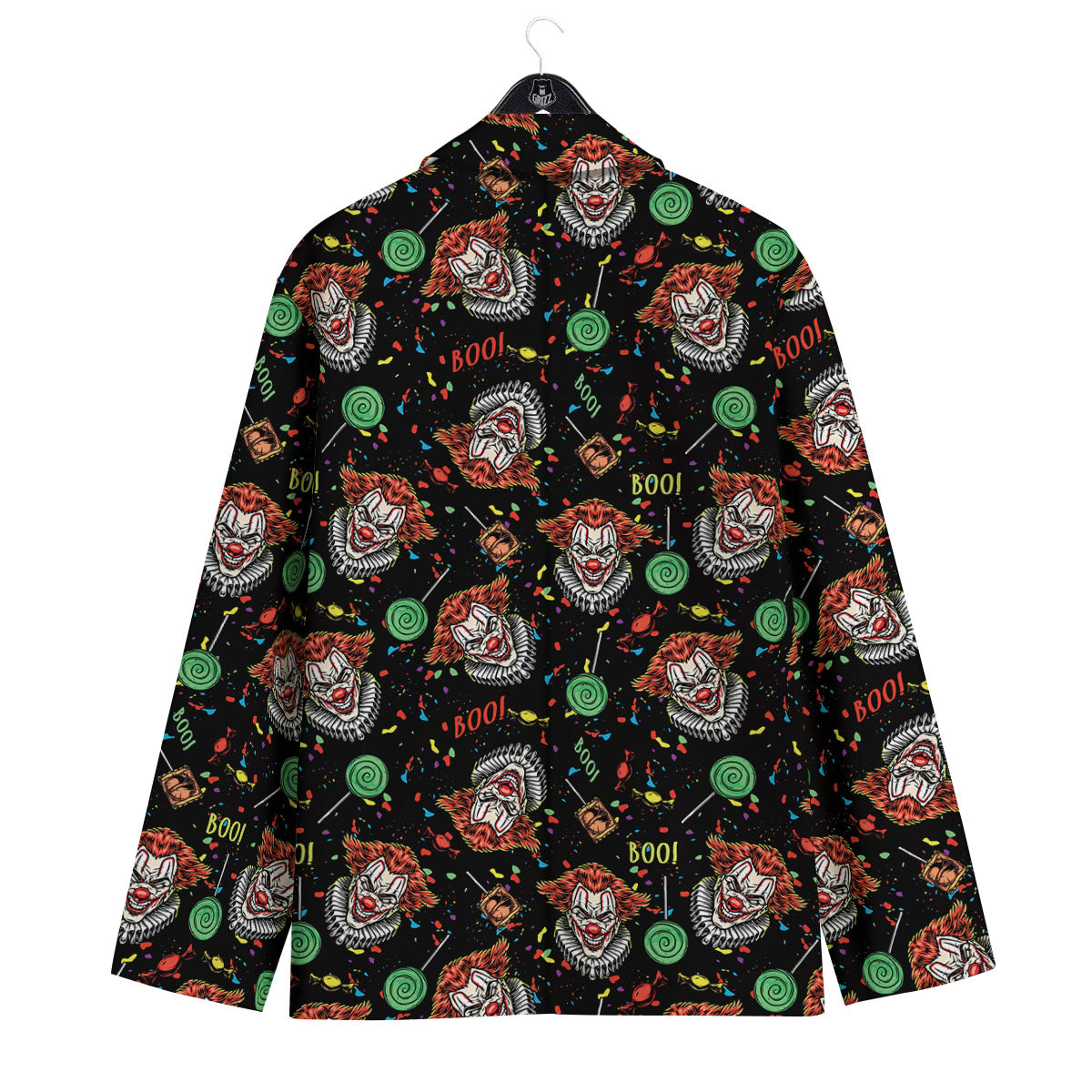 Scary Clown Halloween Print Pattern Men's Sport Coat-grizzshop