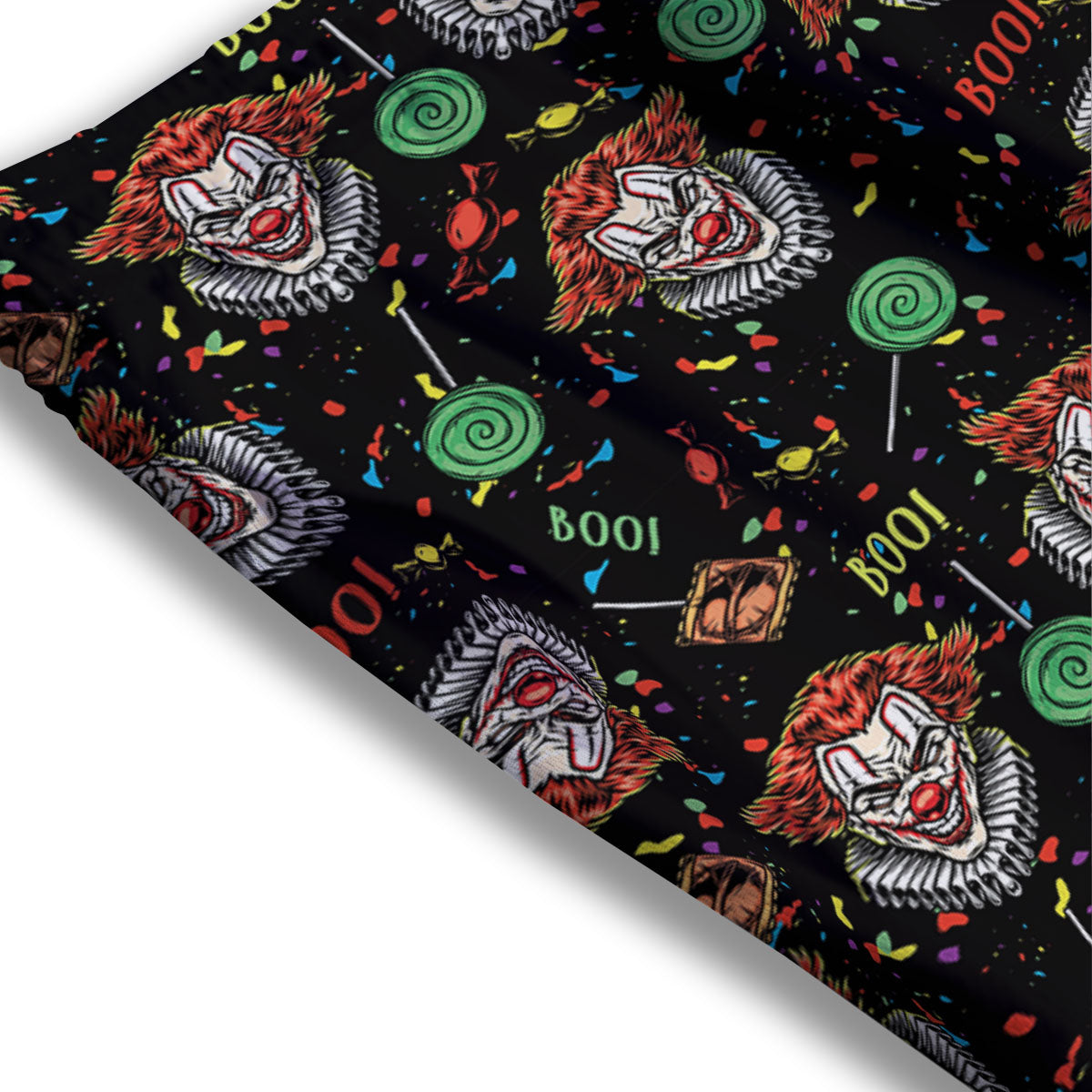 Scary Clown Halloween Print Pattern Mesh Shorts