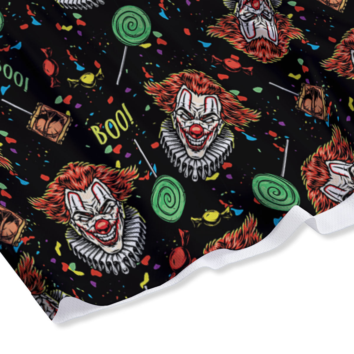 Scary Clown Halloween Print Pattern Mesh Shorts