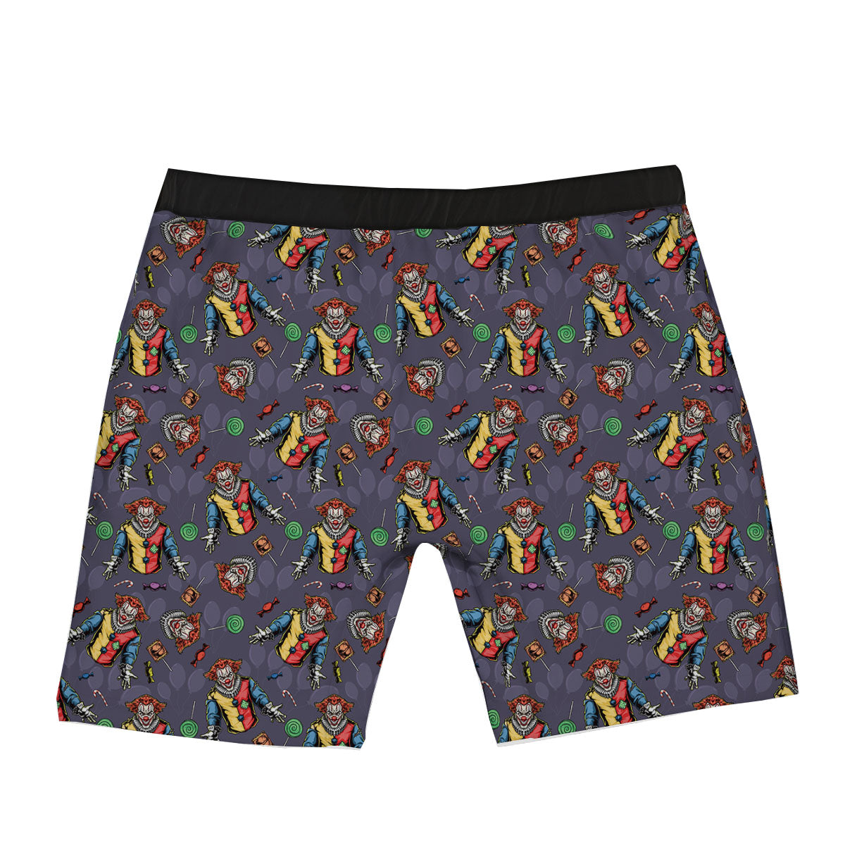 Scary Evil Clown Print Pattern Boxer Briefs-grizzshop