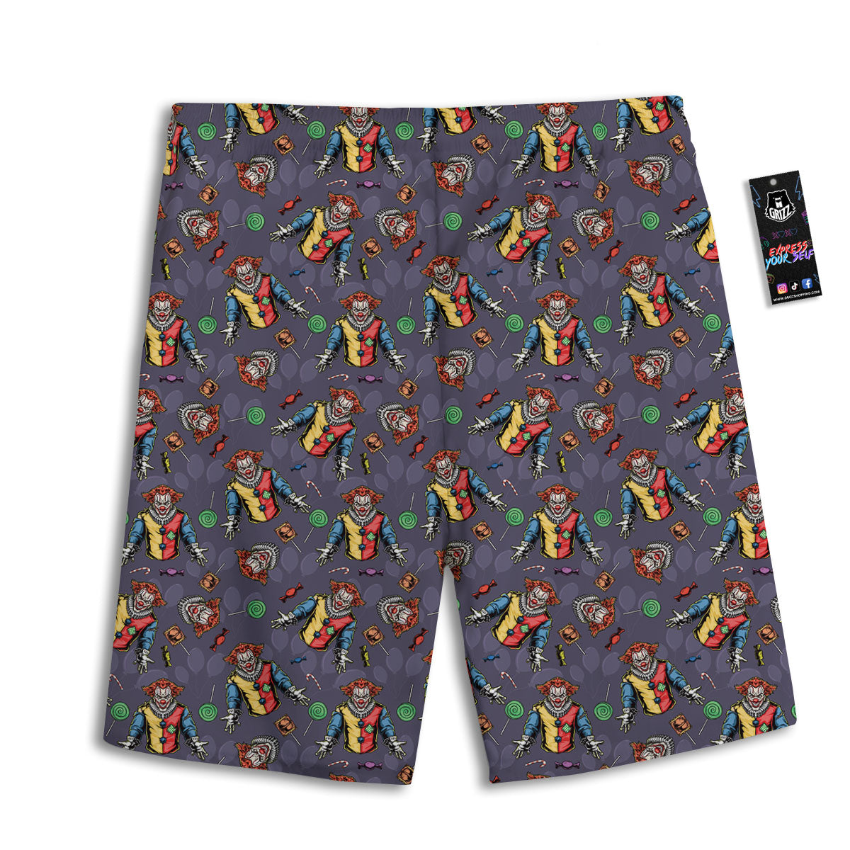 Slices Kiwi Print Pattern Men's Athletic Shorts