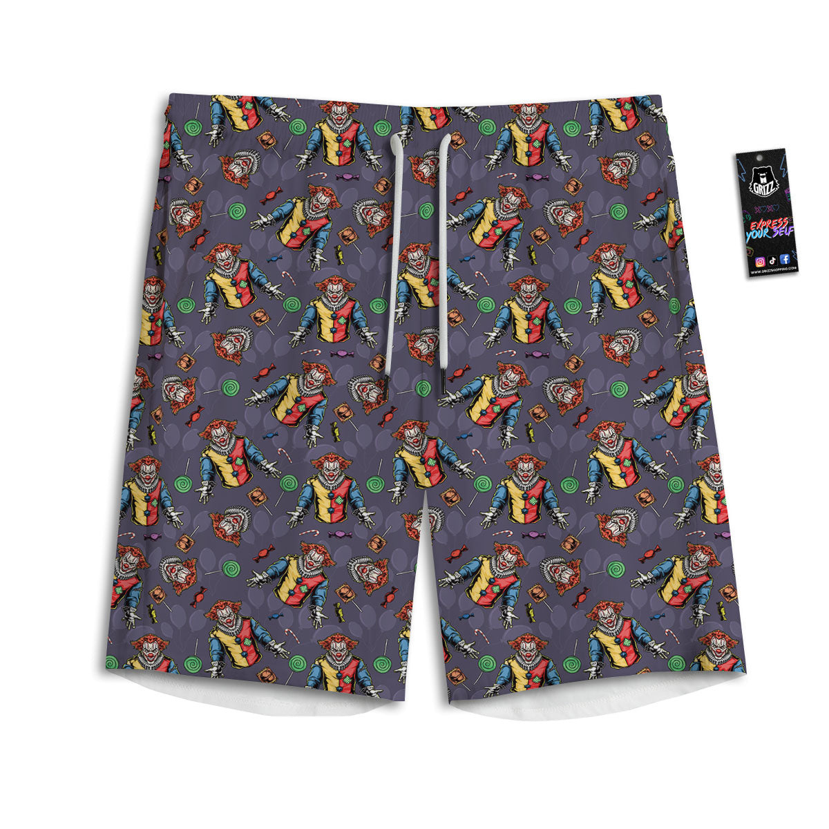Slices Kiwi Print Pattern Men's Athletic Shorts