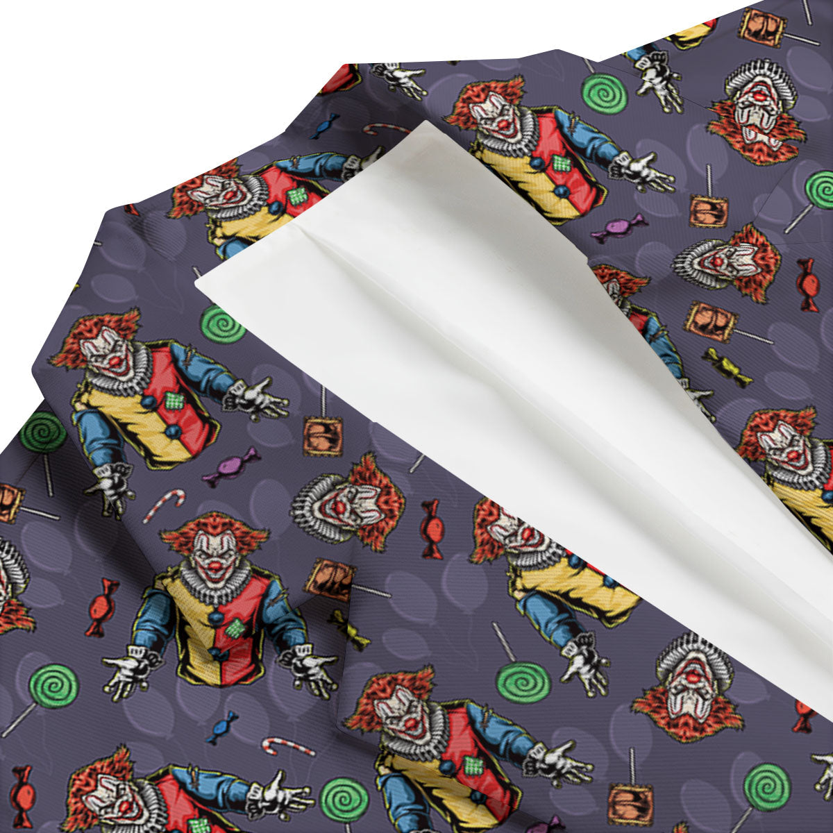 Scary Evil Clown Print Pattern Men's Blazer-grizzshop
