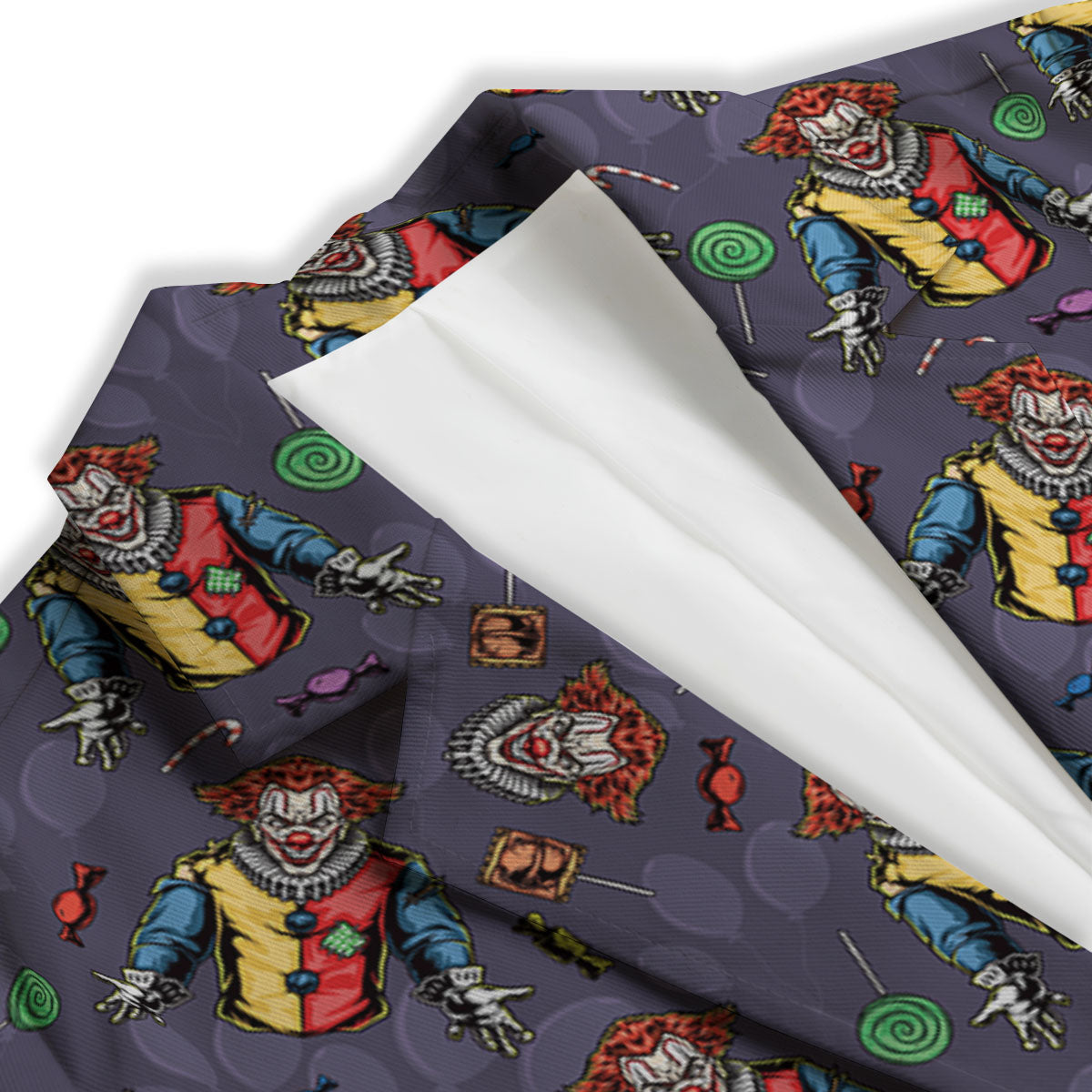 Scary Evil Clown Print Pattern Women's Blazer-grizzshop