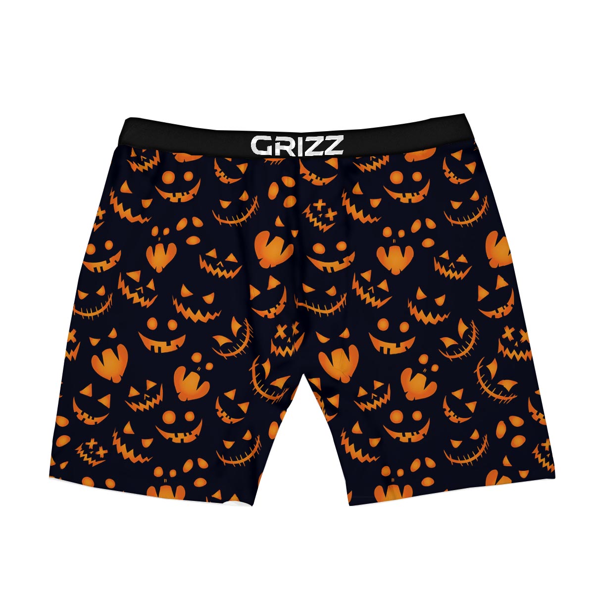 Scary Pumpkin Halloween Print Pattern Boxer Briefs-grizzshop