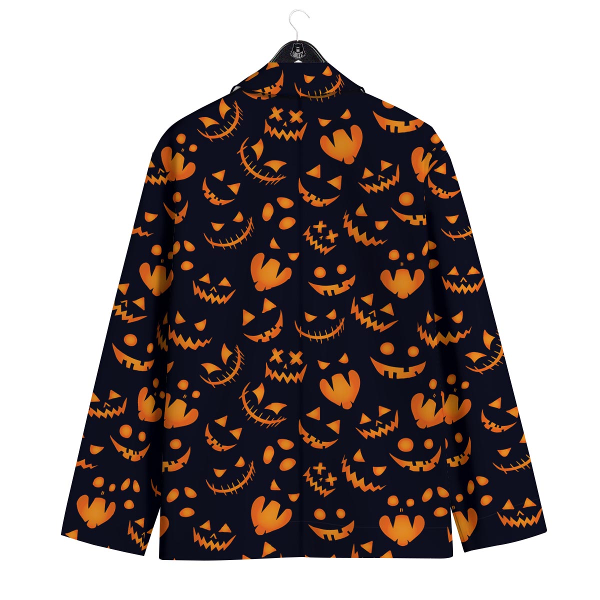 Scary Pumpkin Halloween Print Pattern Men's Sport Coat-grizzshop