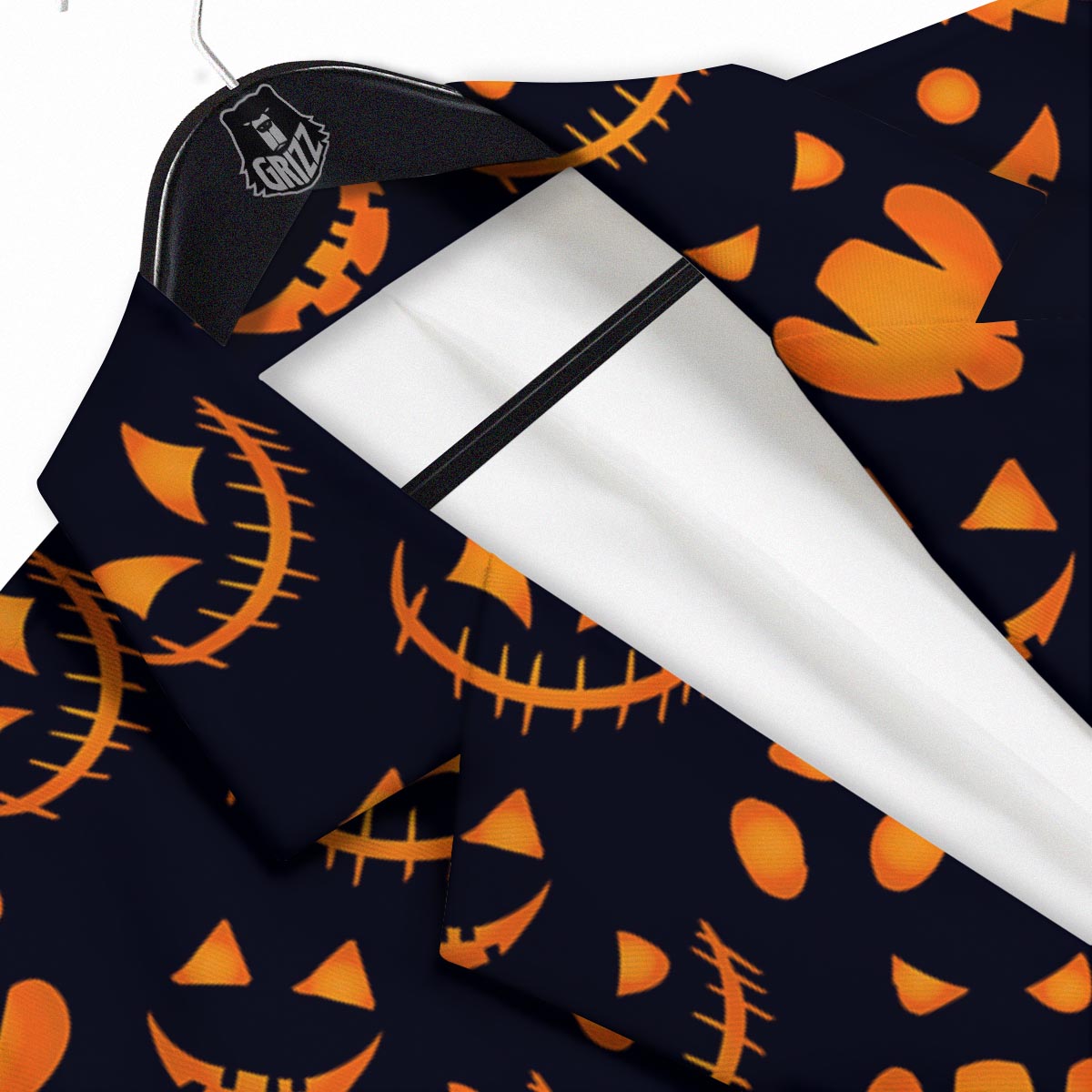 Scary Pumpkin Halloween Print Pattern Men's Sport Coat-grizzshop