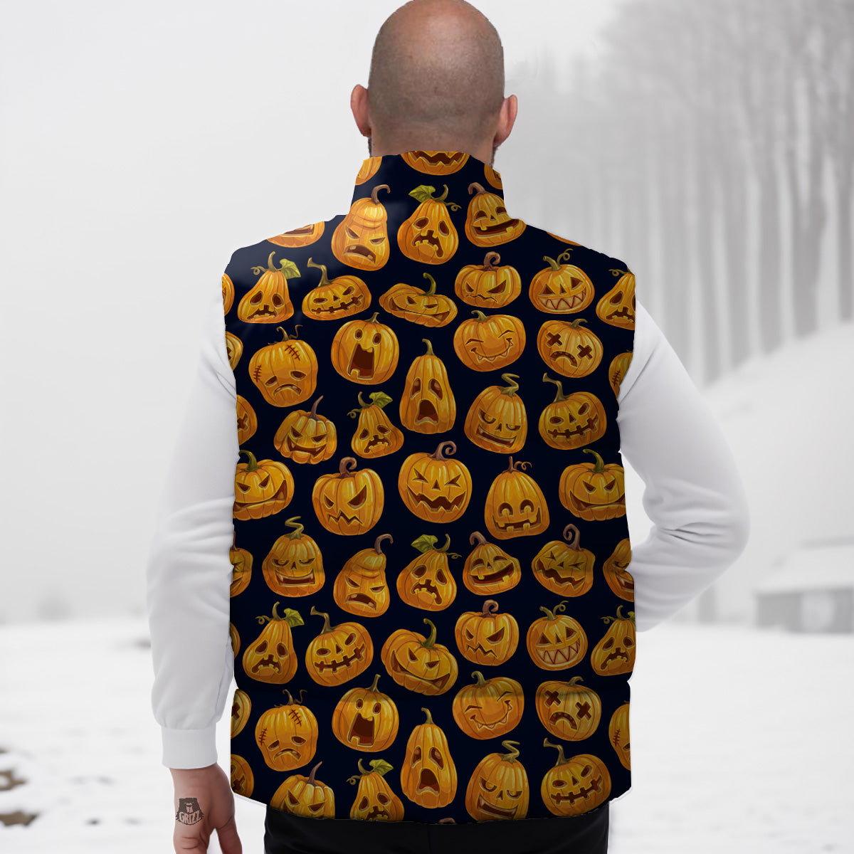 Schnauzer Dog Print Pattern Down Vest-grizzshop