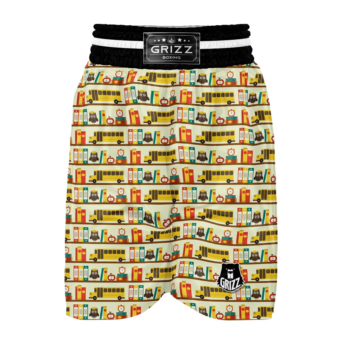 School Bus Print Pattern Comfy Winter Boots