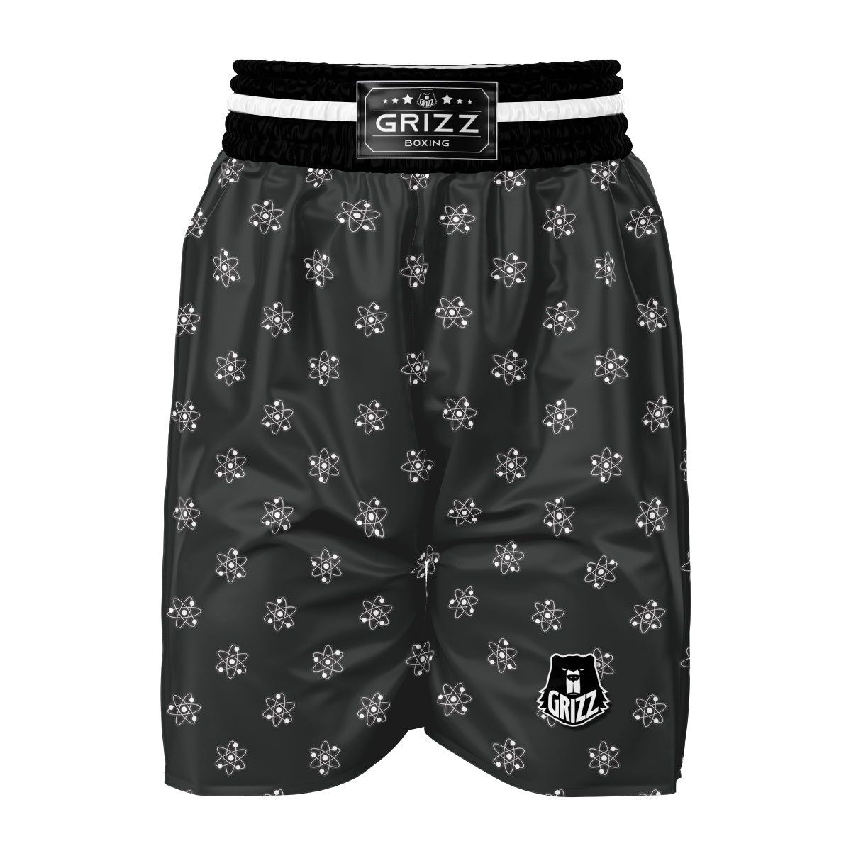 Science Atom Pattern Print Boxing Shorts-grizzshop
